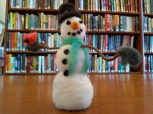 Felted Snowman Ornament