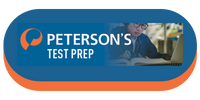 Peterson's Test Prep Database blue and orange