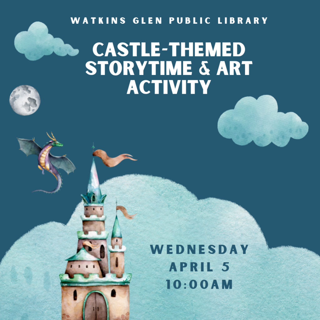 Join us for a castle-themed Storytime on Wednesday, April 5th at 10am.