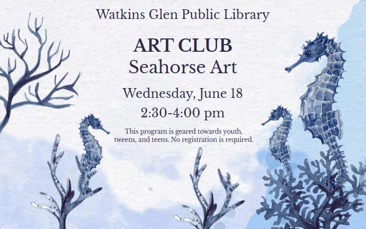 Art Club - June 18: Seahorse Art