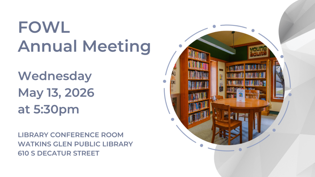 FOWL Annual Meeting - 5/13 at 5:30pm