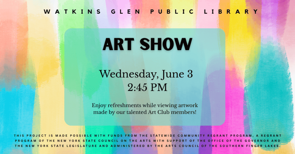 Art Club Art Show - June 3rd at 2:45pm
